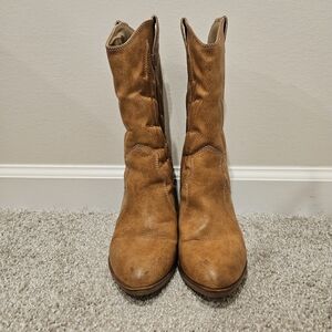 Altar'd State Women's Tan Leather Boots, Size 6